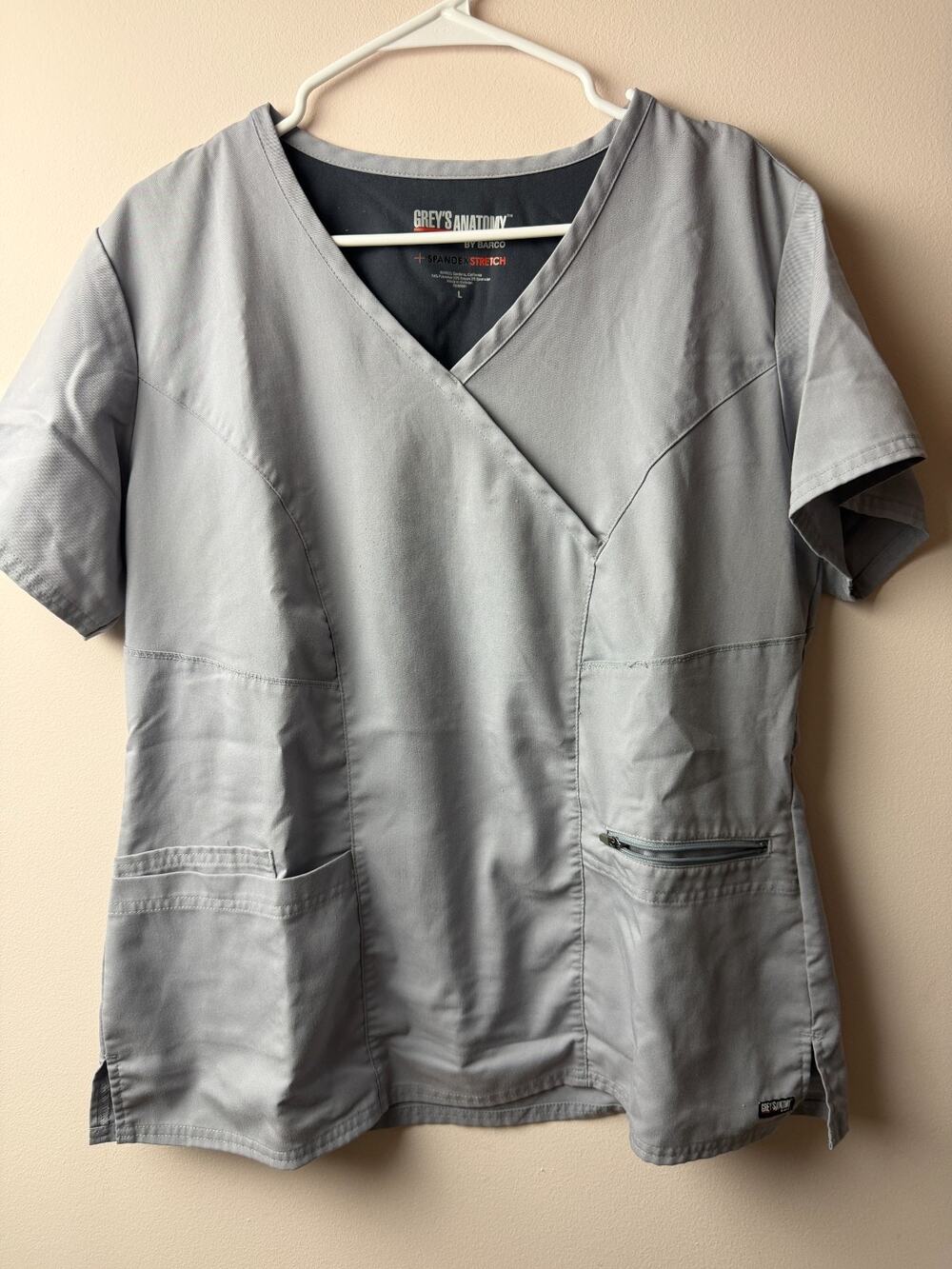 Grey's Anatomy scrub top large - Pockets Grey Colored Soft